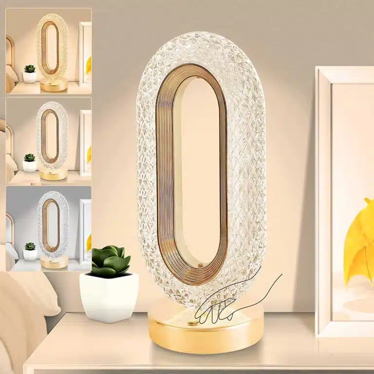 Oval  Crystal Touch Desk Lamp
