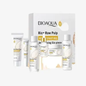 Bio Aqua 6pcs Rice Raw Pulp Korean Skin Care Sets