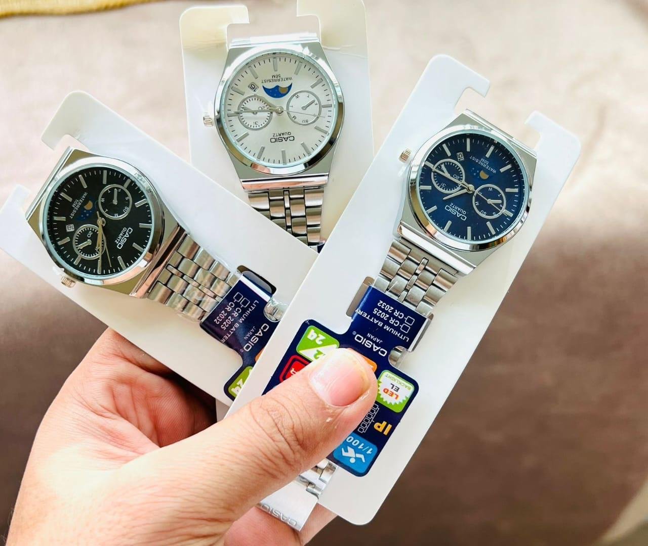 Silver With White Dial