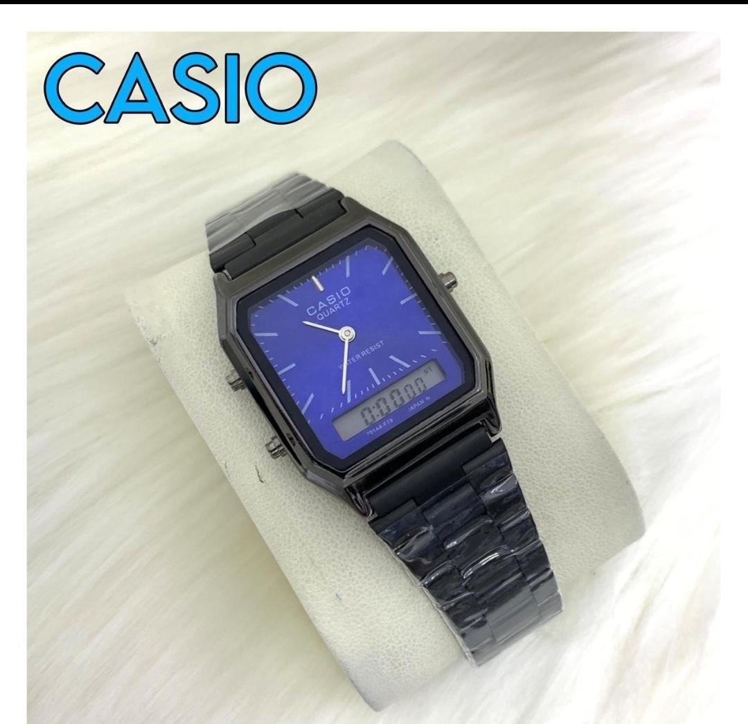 Black with Blue Dial