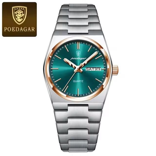 Green dial Gold Ring with Silver strap