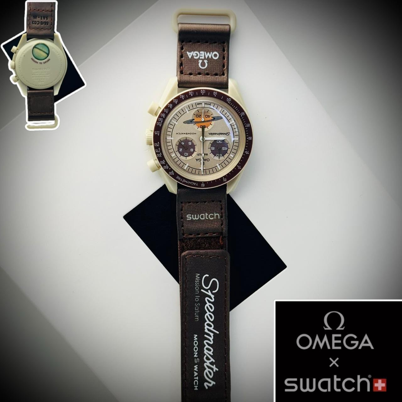 brown strap brown ring offwhite dial