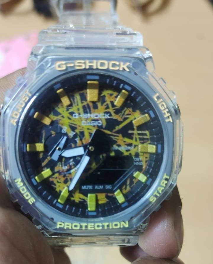 clear strap yellow mix color