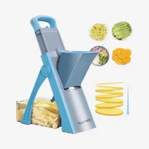 SUPMAKIN Upgrade Safe Mandoline Slicer Plus Kitchen Chopper Blue 2024 Vegitable Cutter